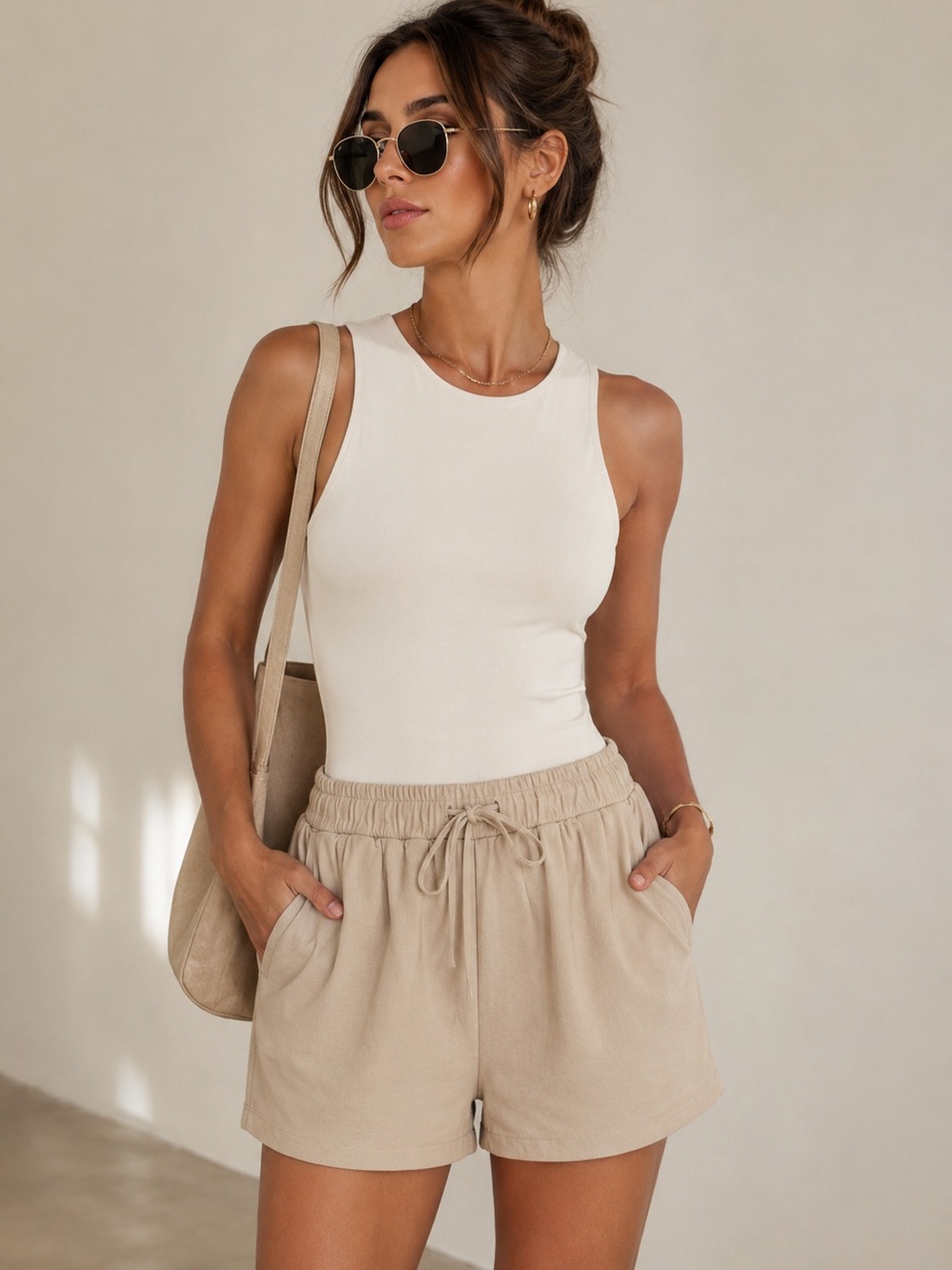 INTIMATELY FREE PEOPLE Womens White Sleeveless Crew Neck Body Suit Top Small